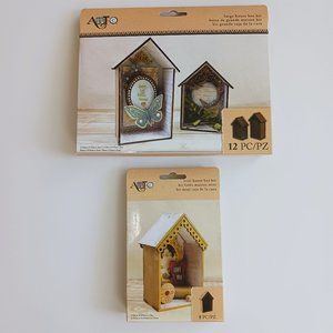 Lot of Two Momenta Art-C Masonite Large And Mini House Box Kits